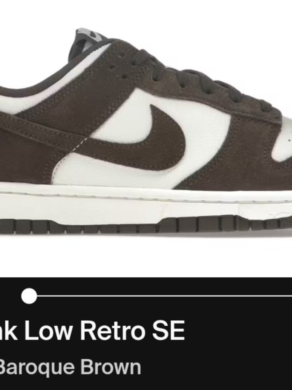 Nike Dunk Low Retro SE Pale Ivory Baroque Brown Suede - Men's 11